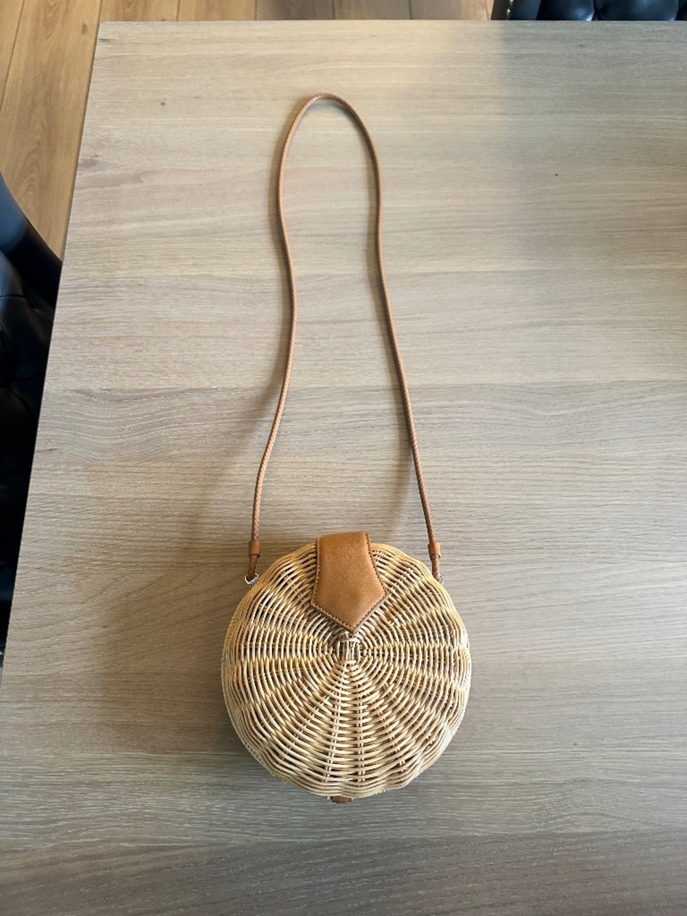 J Mclaughlin Romina Wicker Purse - Like New!